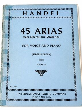 Handel 45 Arias for Voice and Piano - Light Blue Cover